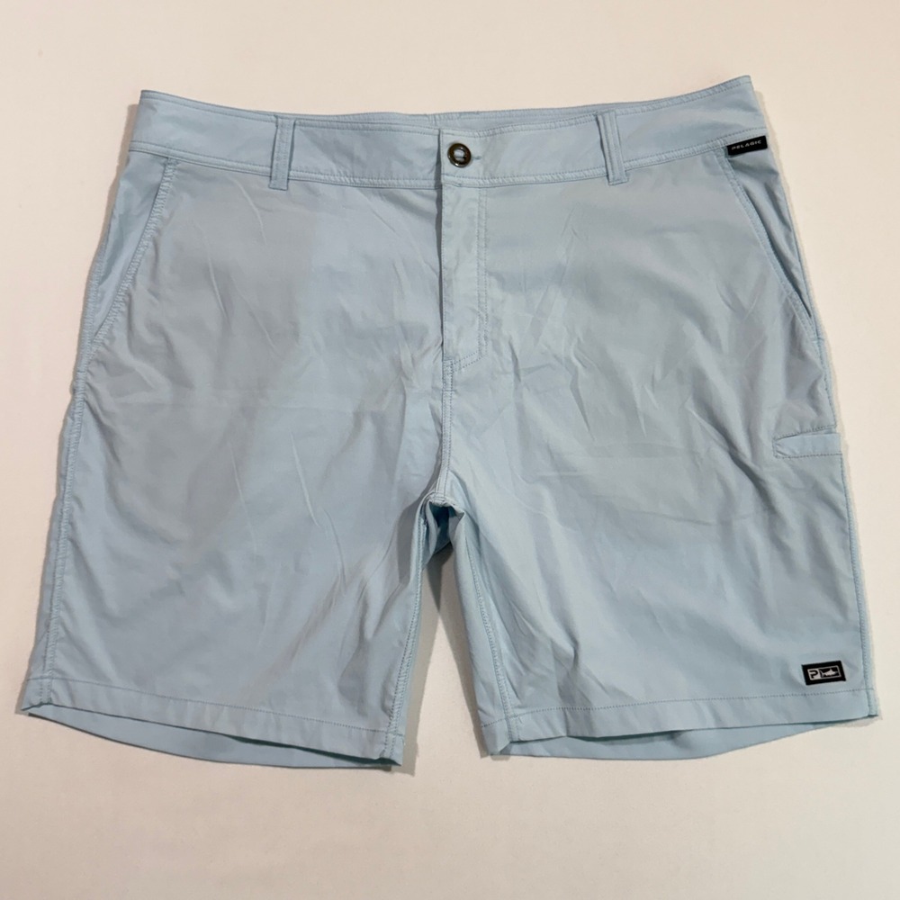 Pelagic Deep Sea Hybrid Shorts Mens 40 Blue Fishing Boardshorts Gorpcore Utility